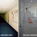 přestavba patra kancelářské budovy - CELOSKLENĚNÉ PŘÍČKY