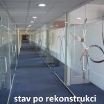 přestavba patra kancelářské budovy - CELOSKLENĚNÉ PŘÍČKY